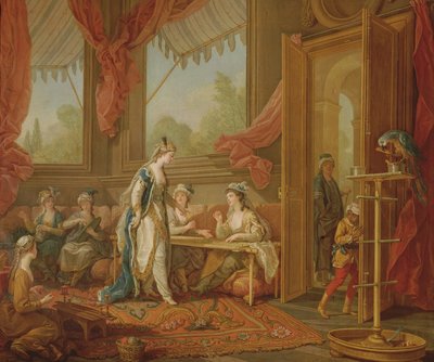 La Sultana Ordenando Tapices a las Odaliscas de Charles Amedee Philippe van Loo